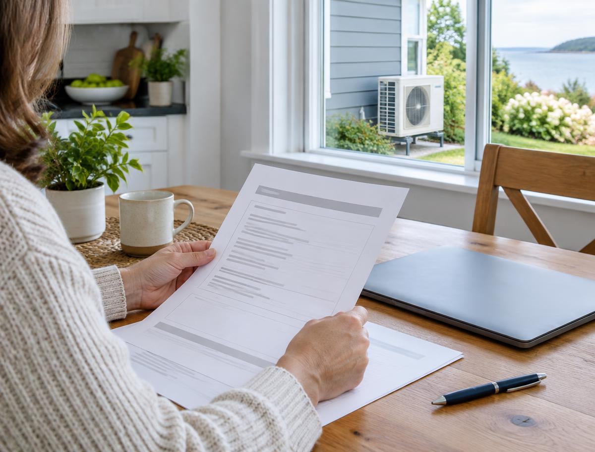 Illustrative homeowner paperwork for an upgrade