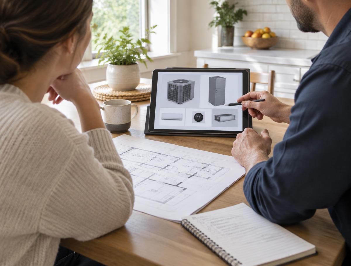 Illustrative home-comfort planning consultation